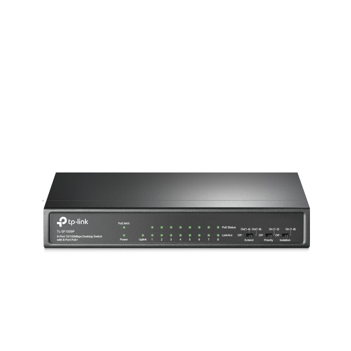 قیمت و خرید سوییچ شبکه 9 پورت با 8 پورت PoE تی پی لینک مدل TL-SF1009P | نت ران